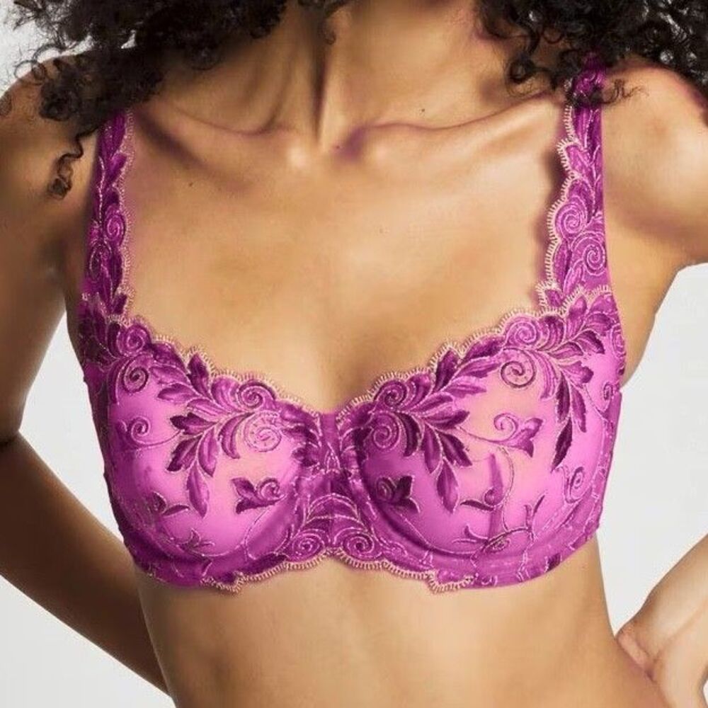 NWT Soma Sensuous Lace Unlined Bra Iris Orchid Purple Women Size 36D (A9)